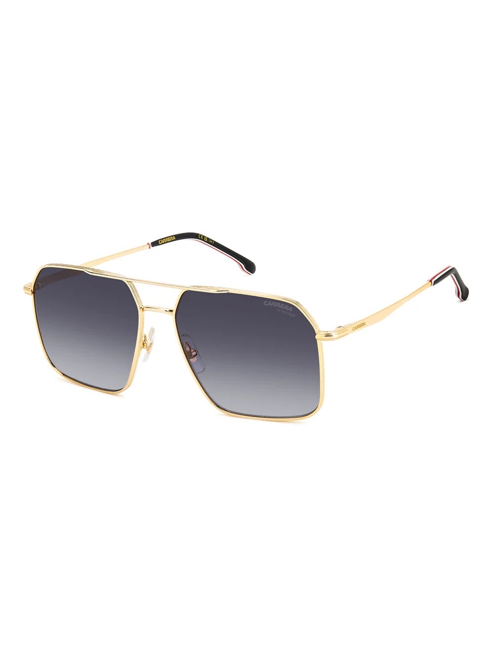 Carrera Gold Frame Sunglasses with Gradient Gray Lenses